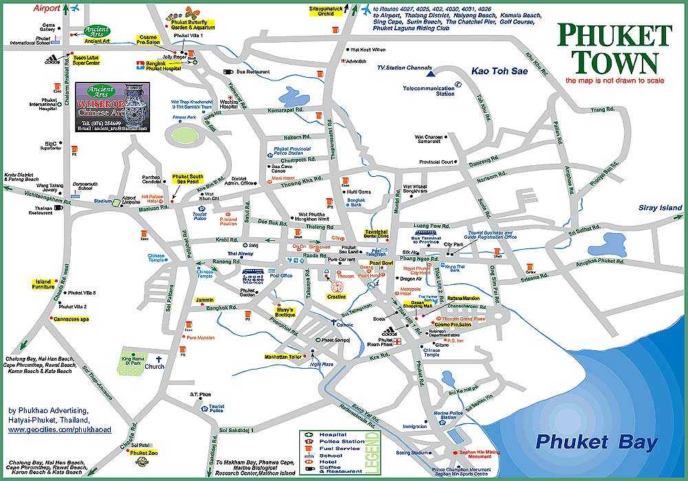 Карта пхукета на русском с магазинами