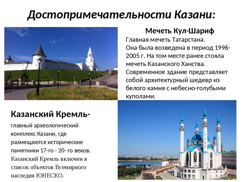 Проект города россии 2 класс окружающий казань