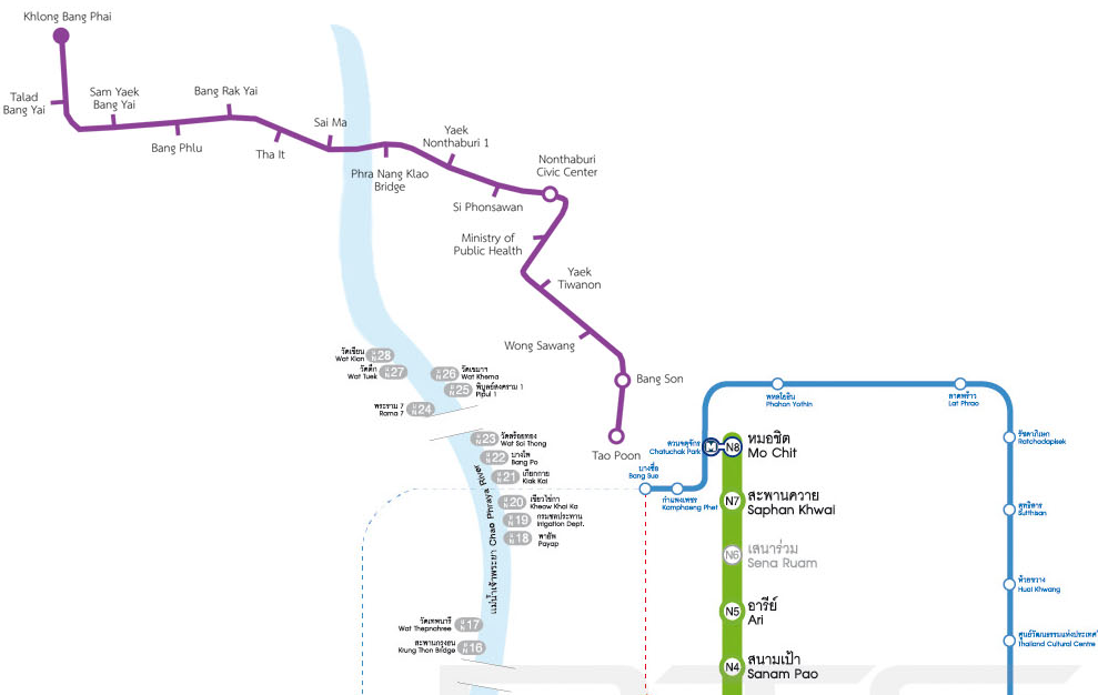 Метро в бангкоке схема
