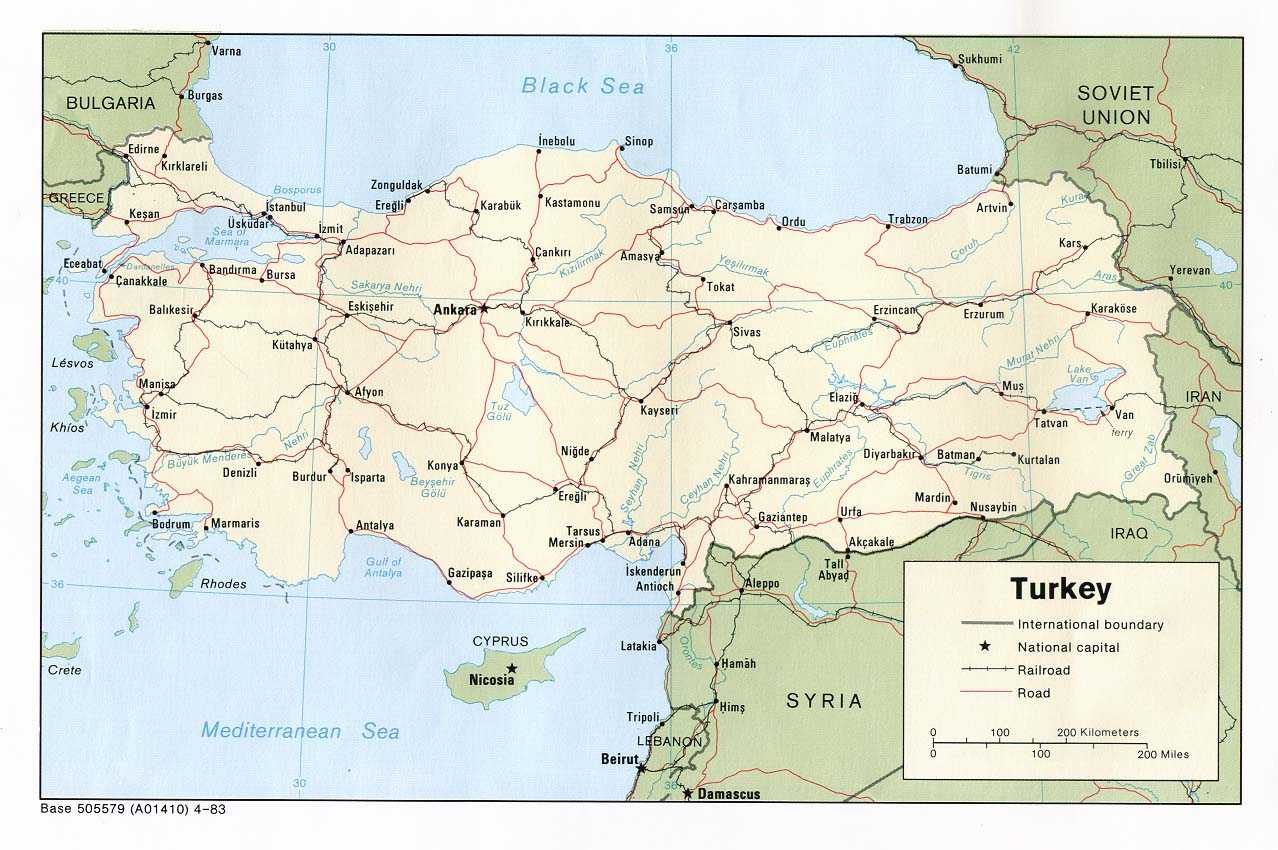 Страны мира на турецкой карте. турция. карта побережья. общая подробная карта турции с реками и горами