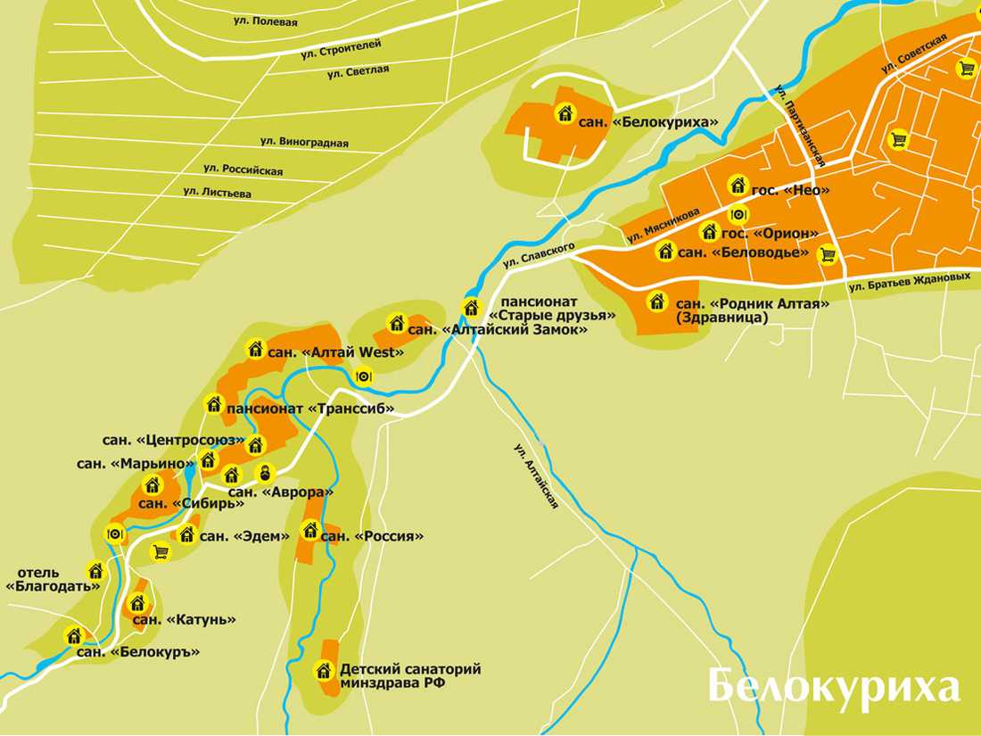 Карта достопримечательностей хабаровска