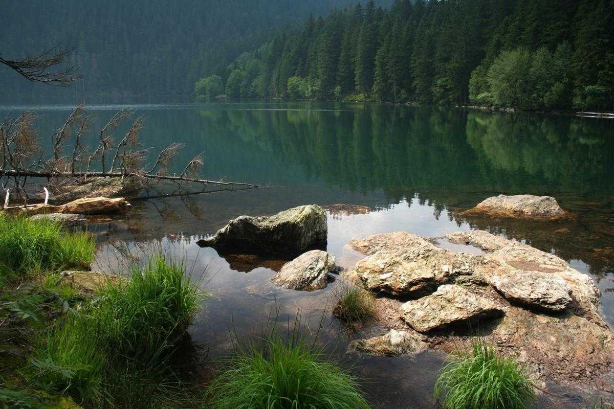 Чертово озеро Шумава Чехия