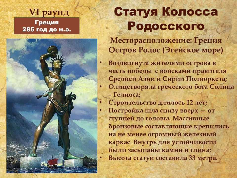 Колосс родосский чудо света фото