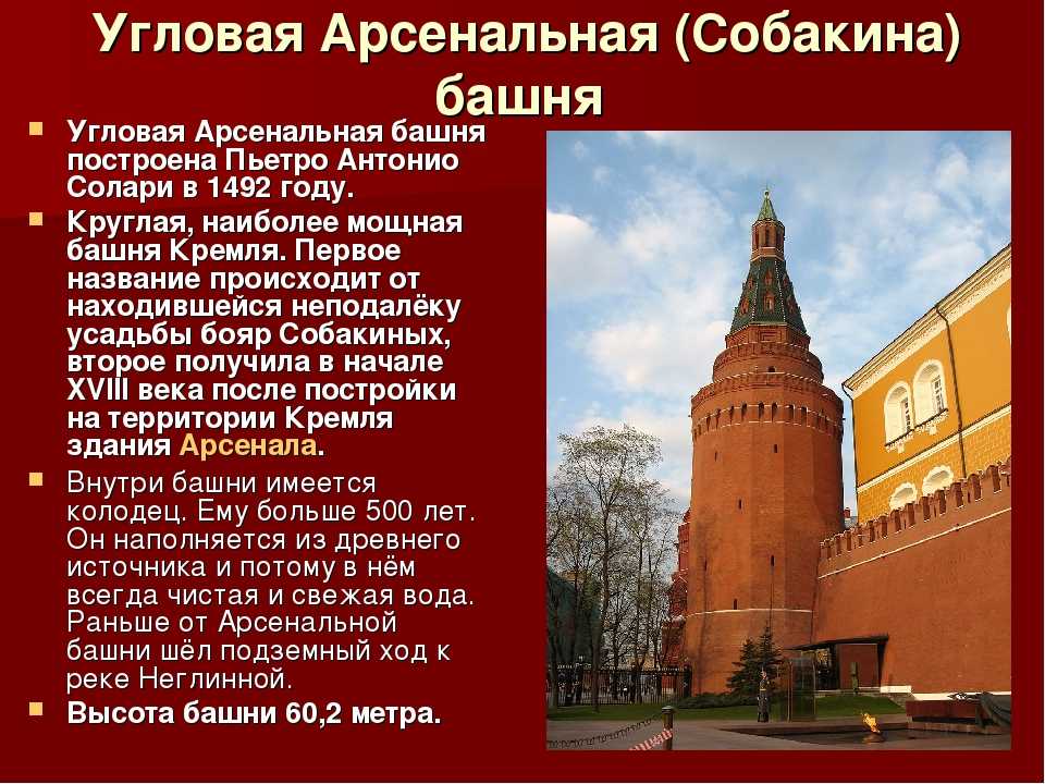 Башни московского кремля презентация