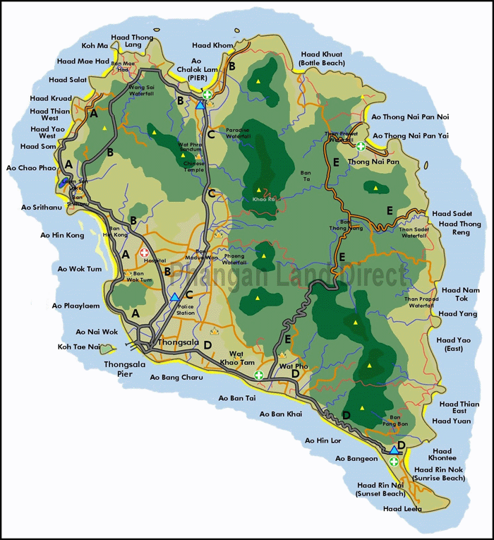 Панган на карте тайланда. Панган остров в Тайланде на карте. Остров Пханган на карте. Пляжи Пангана на карте. Кох Пханган карта.