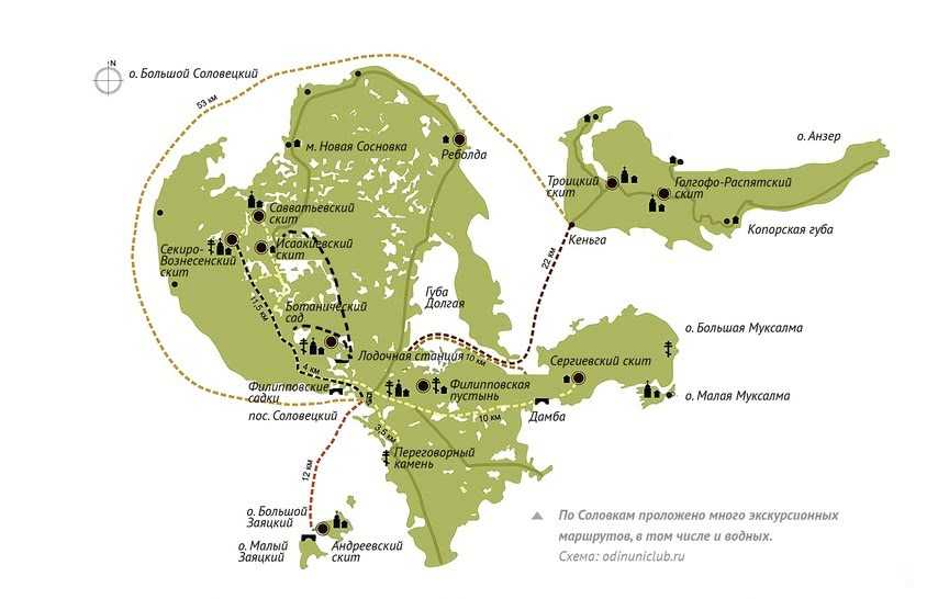 Соловецкий монастырь карта