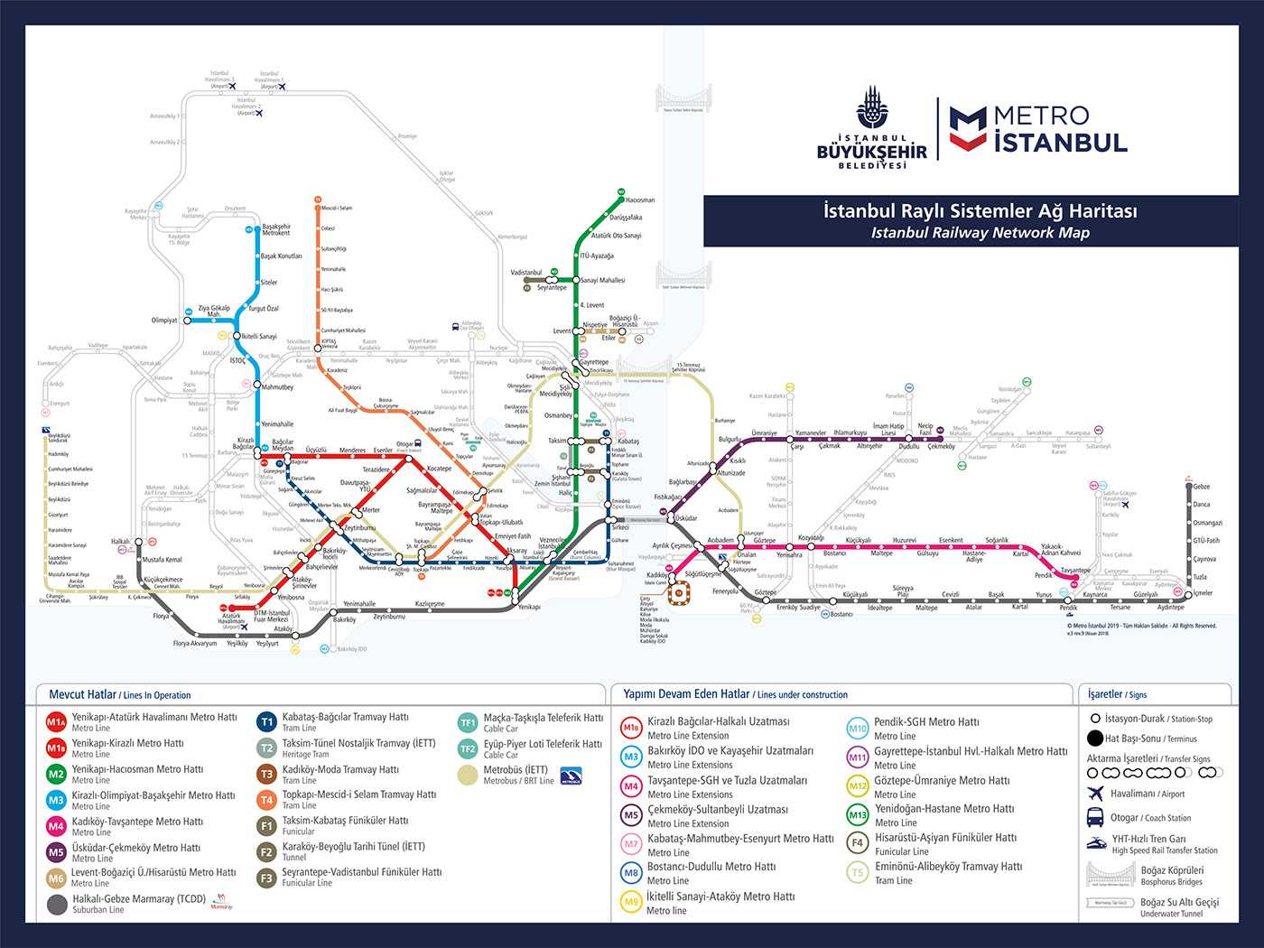 Схема метробуса в стамбуле