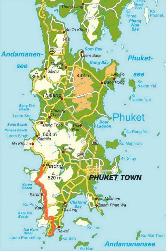 Карта тайланда пхукет