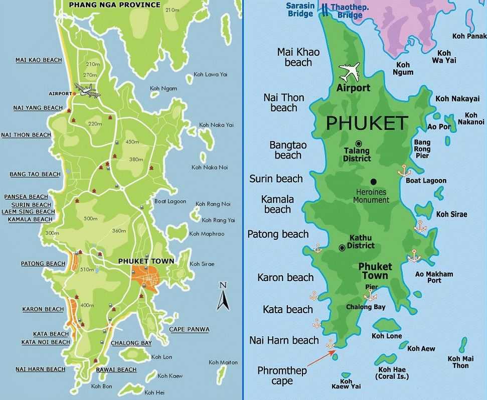 Тайланд на карте пхукет