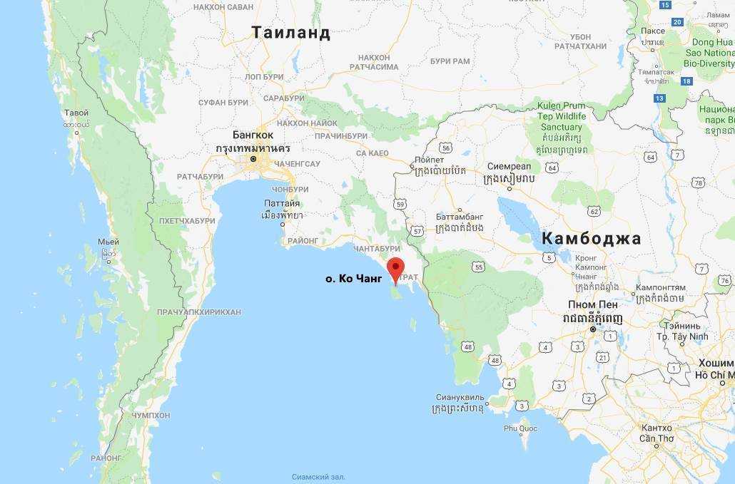 Карта тайланда