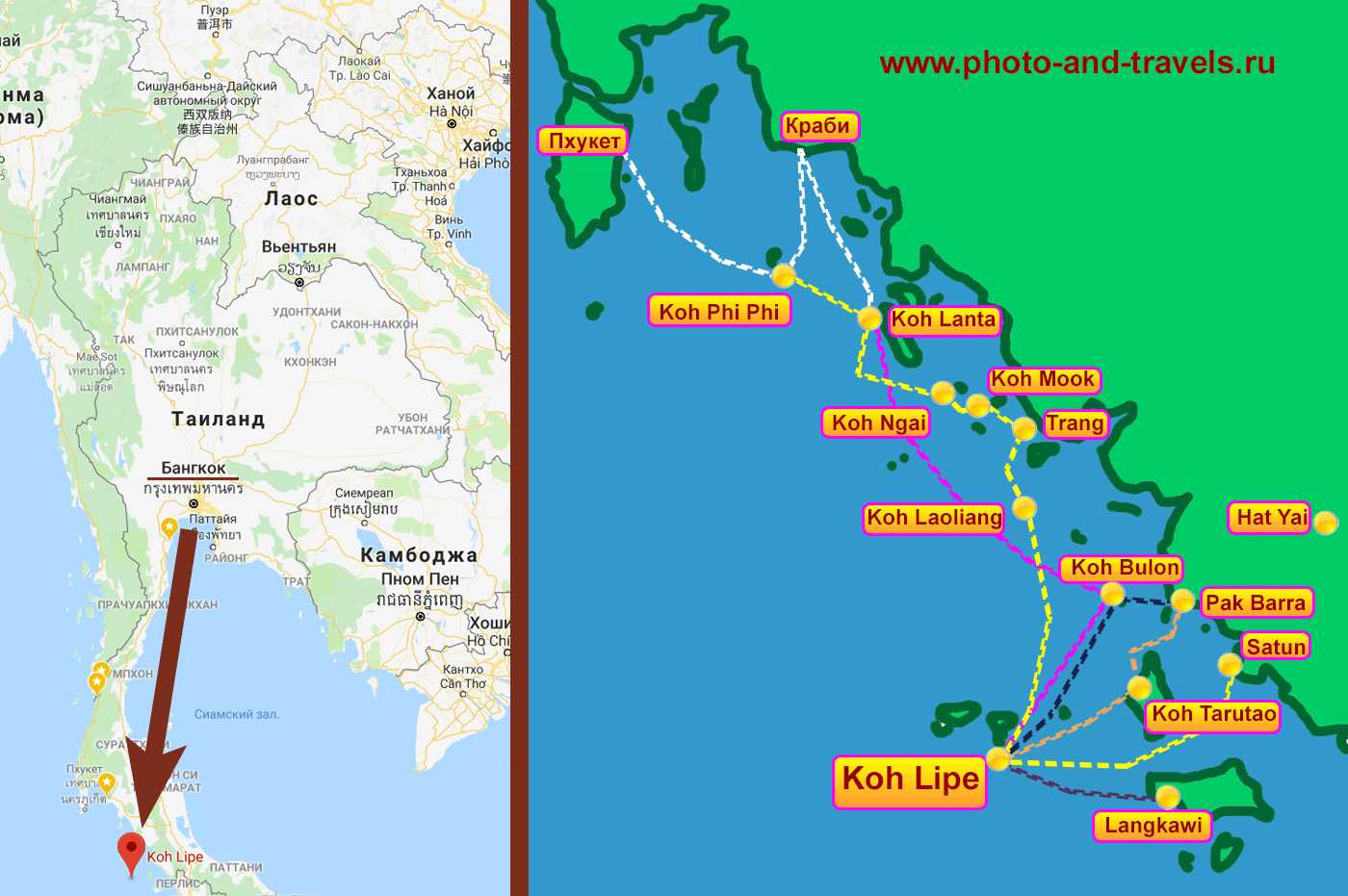 Остров ко куд таиланд карта - 95 фото