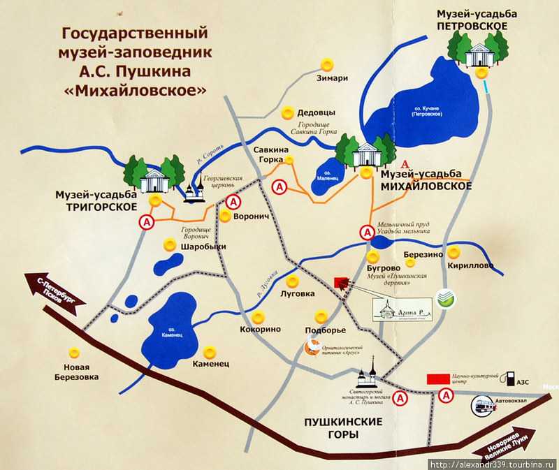 Михайловское карта усадьбы