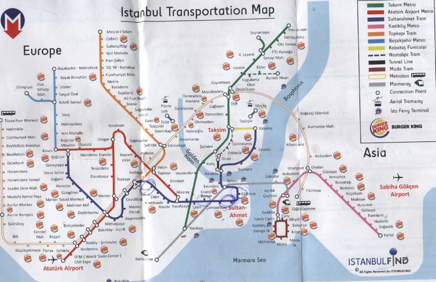 Карта метро турции стамбул