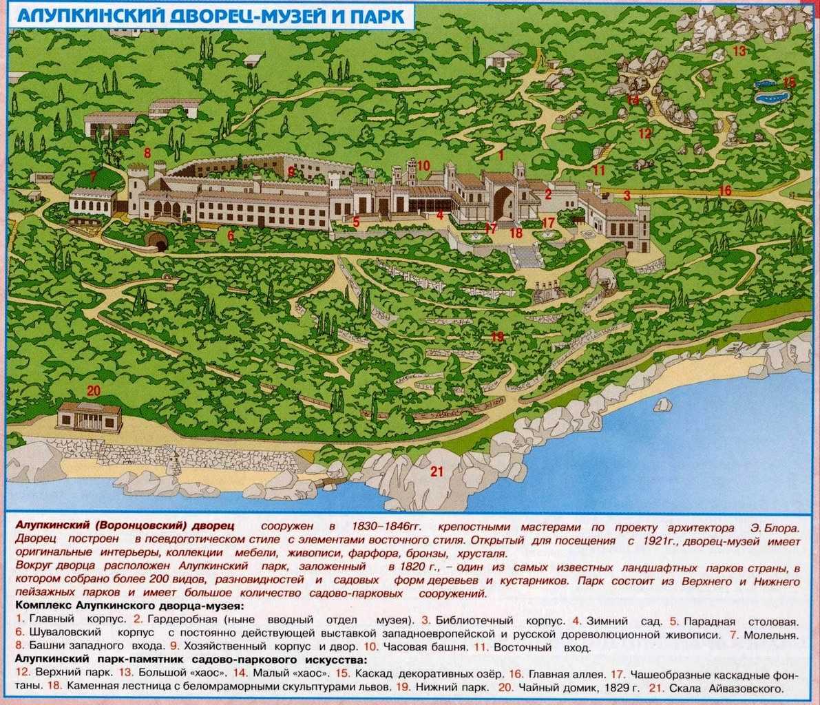 Крым достопримечательности на карте фото с описанием