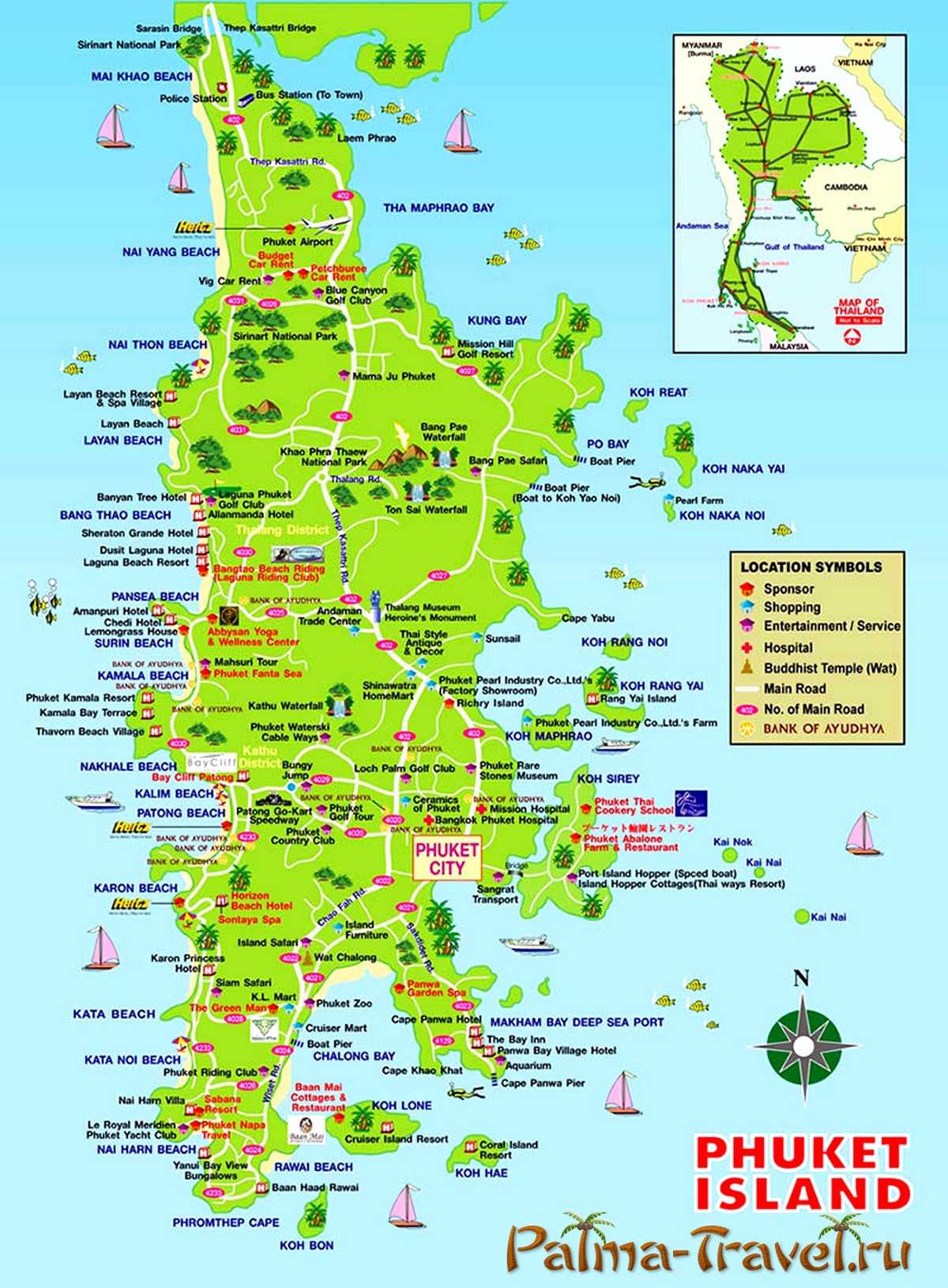 тайланд на карте пхукет